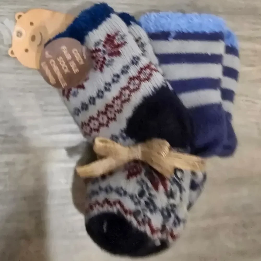 BearPaw Fair Isle Chenille Lined‎ Socks